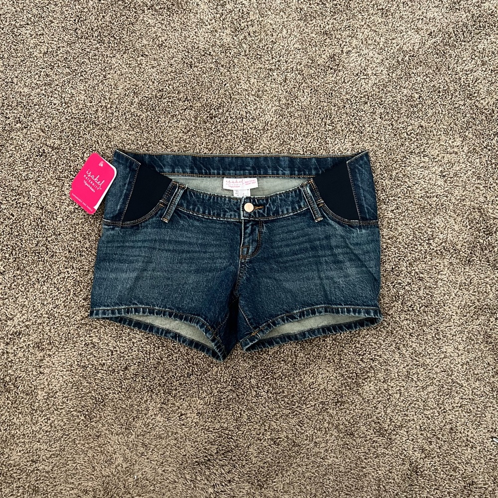 Maternity Midi Shorts with Side Panels